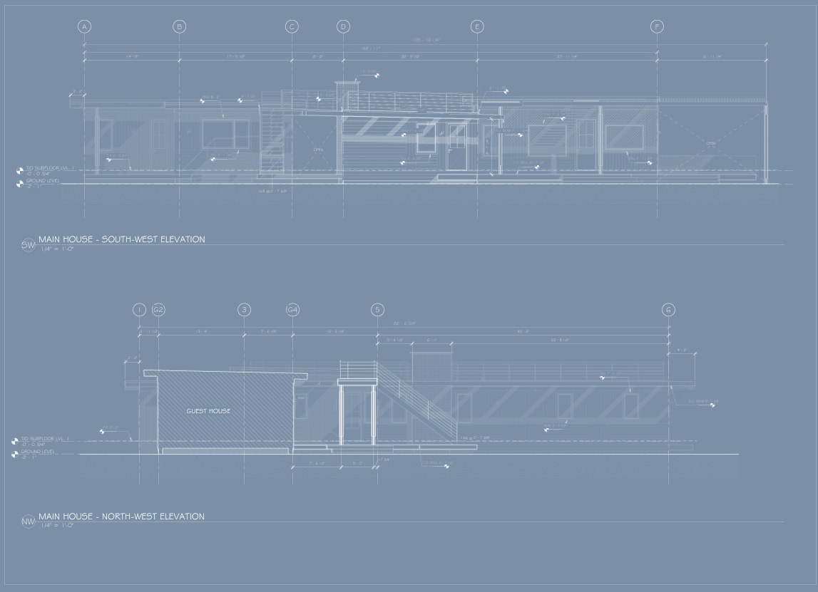 Runner Road — South-West and North-West Elevations